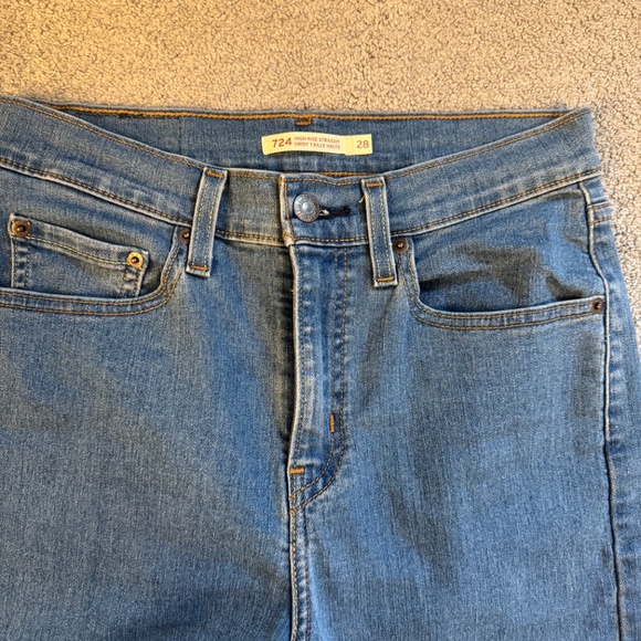 Levi’s 724 high rise straight denim jeans 28 - Picture 3 of 7